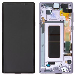 Дисплей для Samsung N960 Galaxy Note 9, фіолетовий, з рамкою, Original PRC , lavender purple