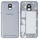 Задня панель корпуса для Samsung A600F Dual Galaxy A6 (2018), фіолетова, із склом камери, з боковою кнопкою