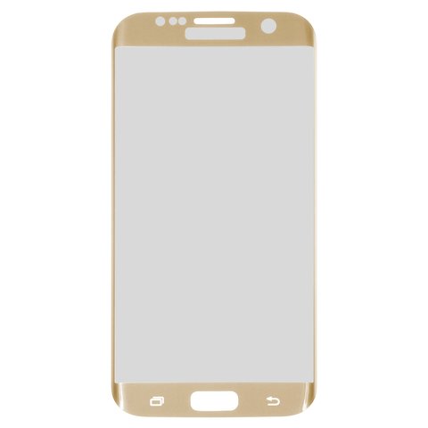 Захисне скло All Spares для Samsung G935F Galaxy S7 EDGE, G935FD Galaxy S7 EDGE Duos, 0,26 мм 9H, Full Screen, золотистий, Це скло покриває весь екран.