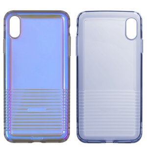 Чехол Baseus для iPhone XS Max, черный, с фактурой, прозрачный, силикон, #WIAPIPH65 XC01