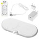 Беспроводное зарядное устройство Baseus Dual Plastic Style, Quick Charge, на два телефона, 220 В, (выход 5В/7.5В/10В), (USB тип-C вход 5В 3А/9В 3А), белое, USB тип-C, пластик, #WXSJK-02