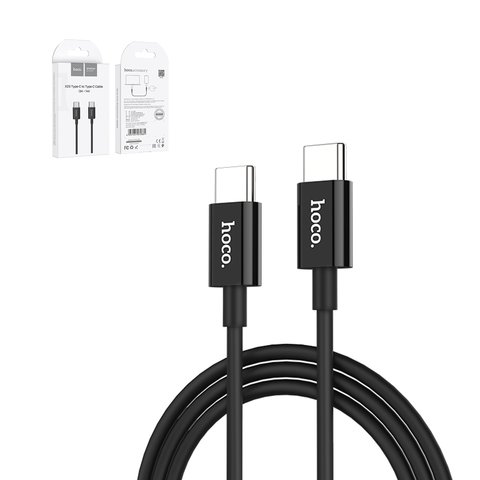 USB кабель Hoco X23 Type C to Type C, USB тип C, 100 см, 3 A, чорний, #6957531072881