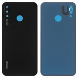 Задняя панель корпуса для Huawei P20 Lite, черная, со стеклом камеры