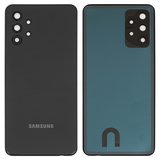 Задня панель корпуса для Samsung A326 Galaxy A32 5G, чорна, із склом камери