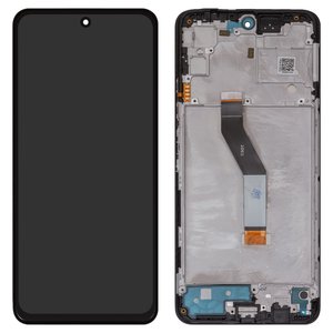 Дисплей для Xiaomi Poco M4 Pro 5G, Redmi Note 11 5G, Redmi Note 11S 5G, Redmi Note 11T 5G, чорний, з рамкою, Original PRC 