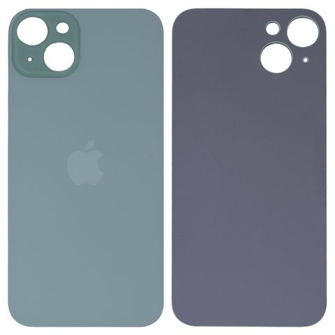 Задняя панель корпуса для iPhone 15 Plus, зеленая, не нужно снимать стекло камеры, High Copy, big hole