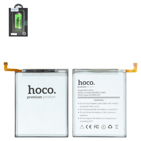 Аккумулятор Hoco EB BM325ABN для Samsung M325 Galaxy M32, Li Polymer, 3,8 В, 6000 мАч