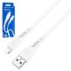 USB кабель Borofone BX85, USB тип-A, Lightning, 100 см, 2,4 А, белый, #6974443387124
