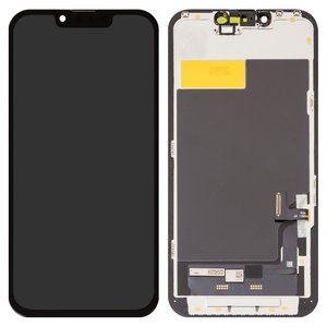 Дисплей для iPhone 13, чорний, з рамкою, Copy, без опакування, TFT , ZY, LTPS HD+