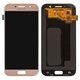 LCD compatible with Samsung A520 Galaxy A5 (2017), (pink, without frame, original (change glass) )