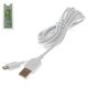 Cable USB Bilitong puede usarse con celulares; tablet PC, USB tipo-A, micro USB tipo-B, 150 cm, blanco