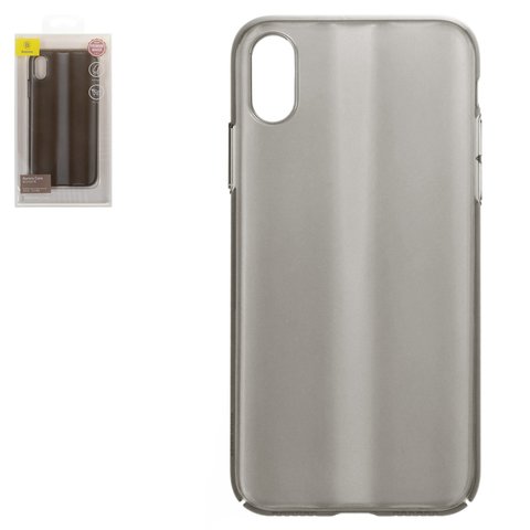 Case Baseus compatible with iPhone X, black, with iridescent color, matt, plastic  #WIAPIPHX JG01