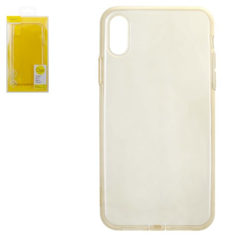 Case Baseus compatible with iPhone XR, golden, transparent, Dust Free, silicone  #ARAPIPH61 A0V