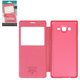 Case Nillkin Sparkle laser case compatible with Samsung G550 Galaxy On5, (pink, flip, PU leather, plastic) #6902048110717