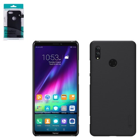 Case Nillkin Super Frosted Shield compatible with Huawei Honor Note 10, black, with support, matt, plastic  #6902048162167