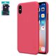 Case Nillkin Super Frosted Shield compatible with iPhone X, iPhone XS, (red, without logo hole, matt, plastic) #6902048146266