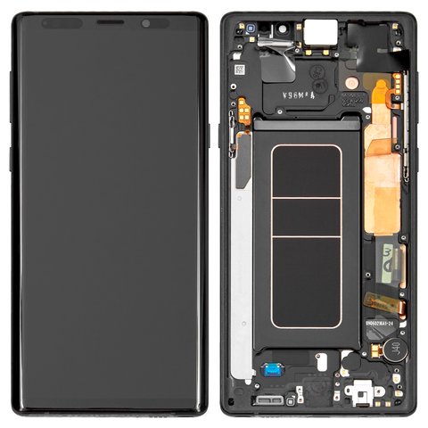LCD compatible with Samsung N960 Galaxy Note 9, black, with frame, Original, service pack, original glass  #GH97 22269A