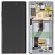 LCD compatible with Samsung N975F Galaxy Note 10 Plus, (silver, with frame, Original, service pack, aura glow) #GH82-20900C/GH82-20838C