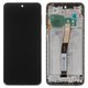 LCD compatible with Xiaomi Redmi Note 9 Pro, Redmi Note 9S, (gray, with frame, Original (PRC), M2003J6B2G, M2003J6A1G)