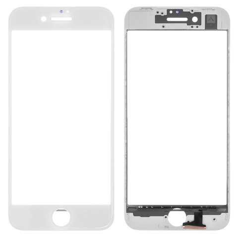 Touchscreen compatible with iPhone 8, with OCA film, with frame, white, AAA 