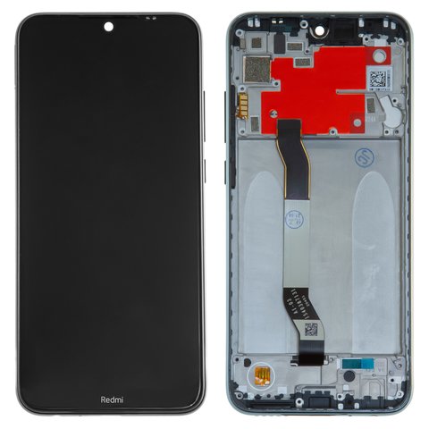 Дисплей для Xiaomi Redmi Note 8T, черный, Лого Redmi, с рамкой, Оригинал переклеено стекло , M1908C3XG