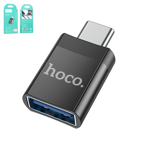 Adapter Hoco UA17, USB type C to USB 3.0 type A, USB type A, USB type C, gray  #6931474762016