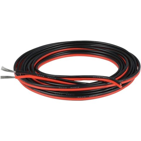 Wire In Silicone Insulation 18AWG, 0.82 mm², 1 m, red 