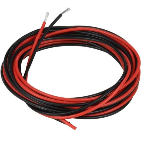 Alambre con aislamiento de silicona 18AWG, 0.75 mm², 1 m, rojo, UL3135