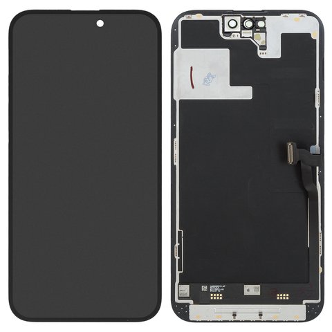 Pantalla LCD puede usarse con iPhone 14 Pro Max, negro, con marco, PRC, NEW