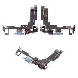Cable flex puede usarse con iPhone 14, del conector de carga, azul, con micrófono, con componentes, Original (PRC)
