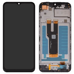 Pantalla LCD puede usarse con ZTE Blade A73 4G, negro, con marco, Original PRC , 7060 