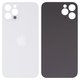 Housing Back Cover compatible with iPhone 12 Pro, (white, silver, no need to remove the camera glass, Original (PRC), big hole, silver)