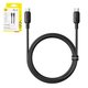 Cable USB Baseus Silky, 2xUSB tipo-C, 200 cm, 100 W, negro, de silicona, #P10377704113-01