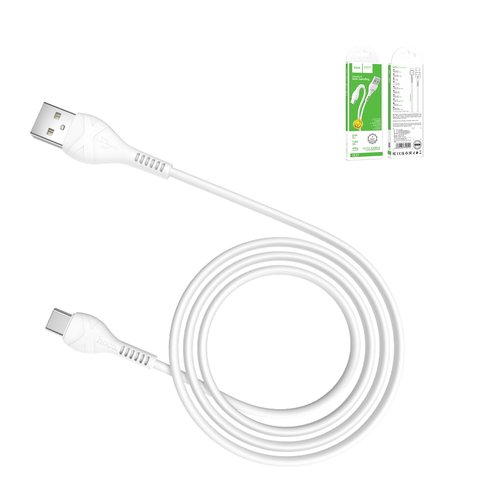 USB дата кабель Hoco X37, USB тип C, USB тип A, 100 см, 3 A, білий