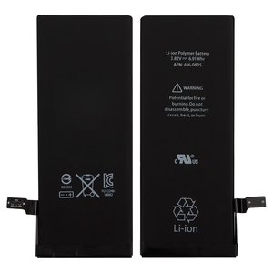 Battery compatible with iPhone 6, Li Polymer, 3.82 V, 1810 mAh, Original PRC , original IC  #616 0805 616 0809