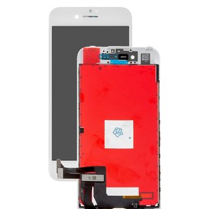 Дисплей для iPhone 7, белый, с рамкой, AAA, tianma
