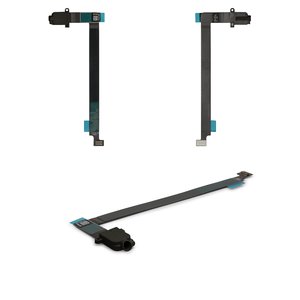 Flat Cable compatible with iPad Pro 12.9 2015 1h Gen , headphone connector, black, with components 