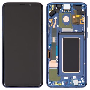 Дисплей для Samsung G965 Galaxy S9 Plus, синий, с рамкой, Original PRC , coral blue