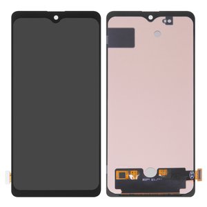 LCD compatible with Samsung A715 Galaxy A71, black, without frame, High Copy, with wide edge, OLED  