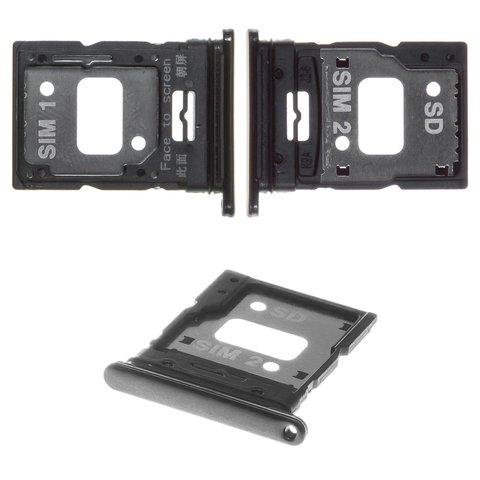 SIM Card Holder compatible with Xiaomi 11 Lite, 11 Lite 5G, 11 Lite 5G NE, black, M2101K9AG, boba black 