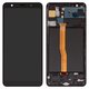 LCD compatible with Samsung A750 Galaxy A7 (2018), (black, with frame, High Copy, (OLED))