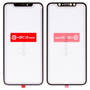 Стекло корпуса G+OCA PRO для iPhone XS Max, с OCA пленкой, черное