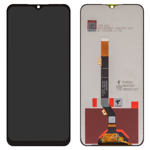 LCD compatible with Tecno Spark 8P, Spark 8T, Spark 9 Pro; Infinix Hot 11, black, without frame, FLYCDI, JTO103AG