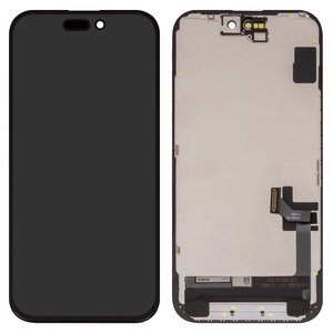 Дисплей для iPhone 15, черный, с рамкой, AAA, TFT , ZY, LTPS FHD