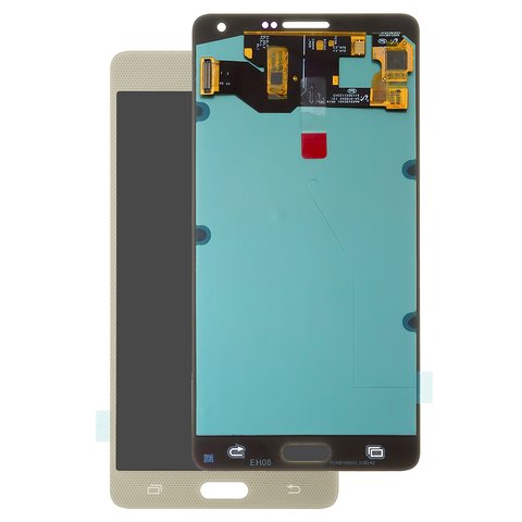 Pantalla LCD puede usarse con Samsung A700 Galaxy A7, dorado, sin marco, High Copy, OLED 
