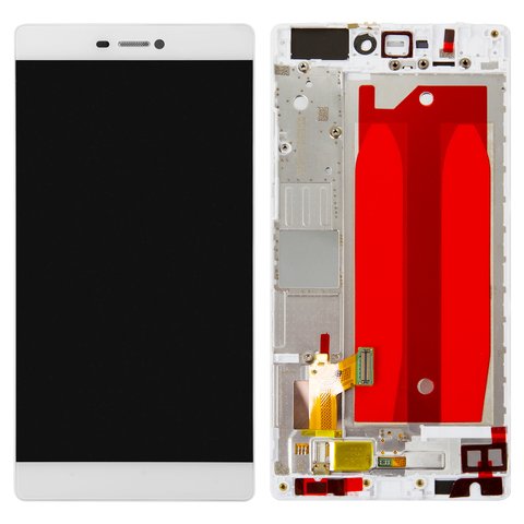 Pantalla LCD puede usarse con Huawei P8 GRA L09 , blanco, con marco, Original PRC 