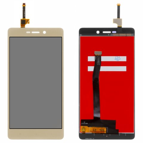 Pantalla LCD puede usarse con Xiaomi Redmi 3, Redmi 3S, Redmi 3S Prime, Redmi 3X, dorado, sin marco, High Copy, 2015816, 2016031