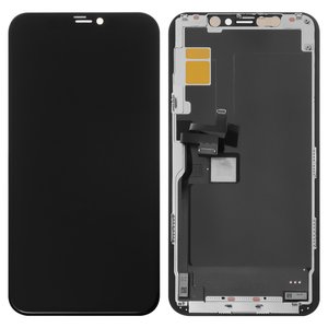 Pantalla LCD puede usarse con iPhone 11 Pro, negro, con marco, HC, OLED , imisu OEM soft