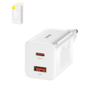 Adaptador de red Baseus Super Si Pro, 30 W, Quick Charge, blanco, 2 puertos, #CCSUPP E02