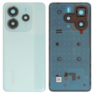 Panel trasero de carcasa puede usarse con Xiaomi Redmi Note 14 5G, verde, con vidrio de cámara, coral green